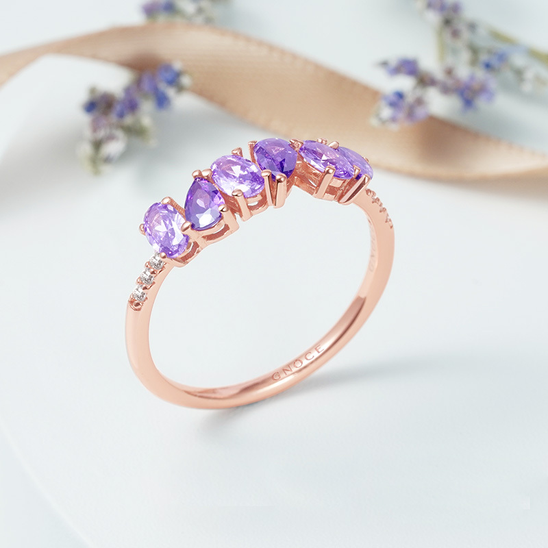 Purple Peal&Oval Ring image number 2