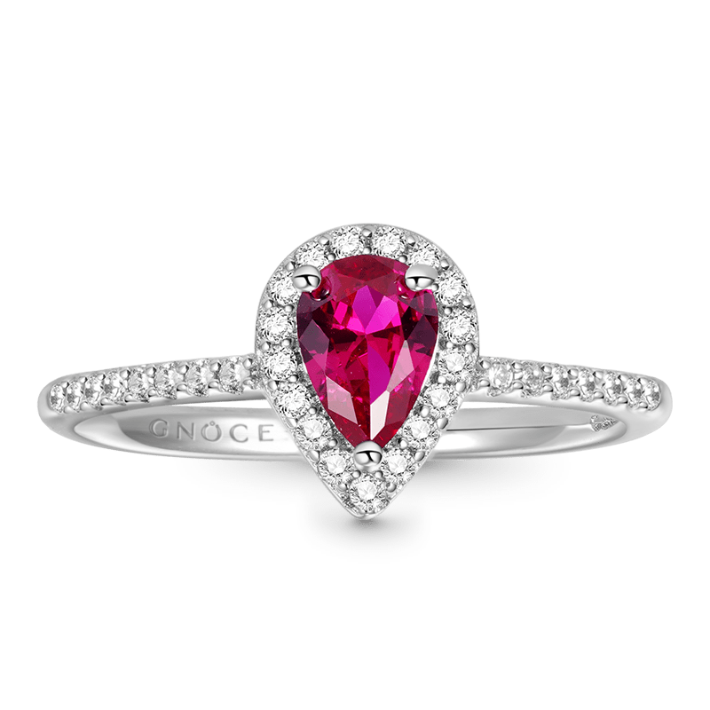Fuxia Teardrop Promise Ring image number 0