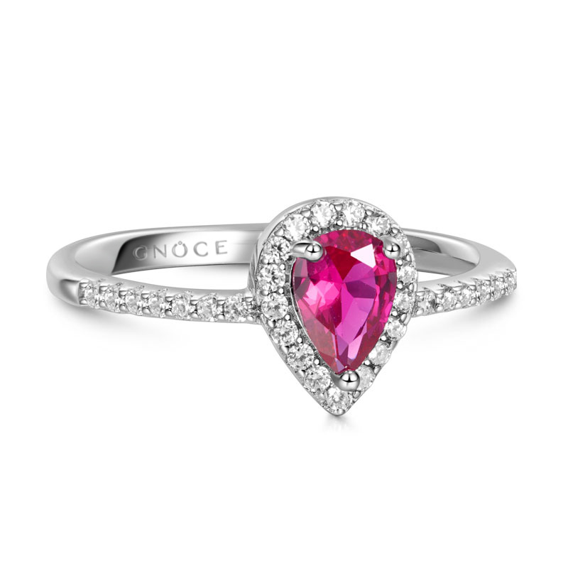 Fuxia Teardrop Promise Ring image number 1