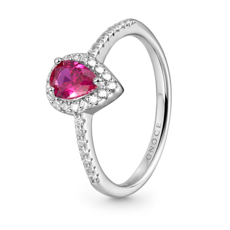 Fuxia Teardrop Promise Ring image number 2