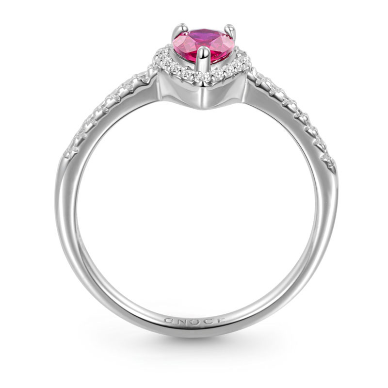 Fuxia Teardrop Promise Ring image number 3