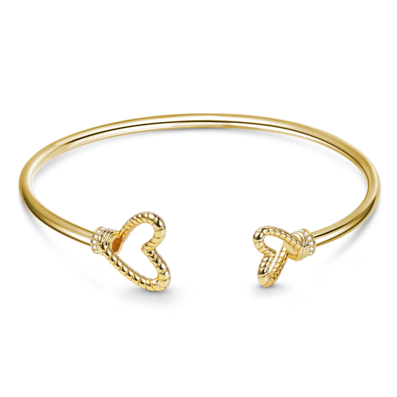 Heart Removable Open Bangle image number 0
