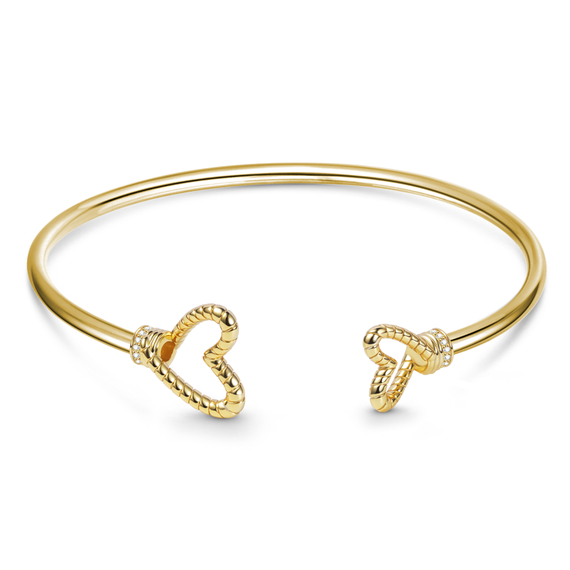 Heart Removable Open Bangle image number 0