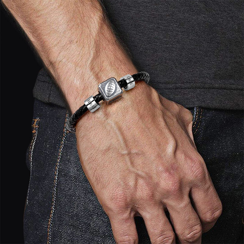 Football & Customized Charms Bracelet image number 5