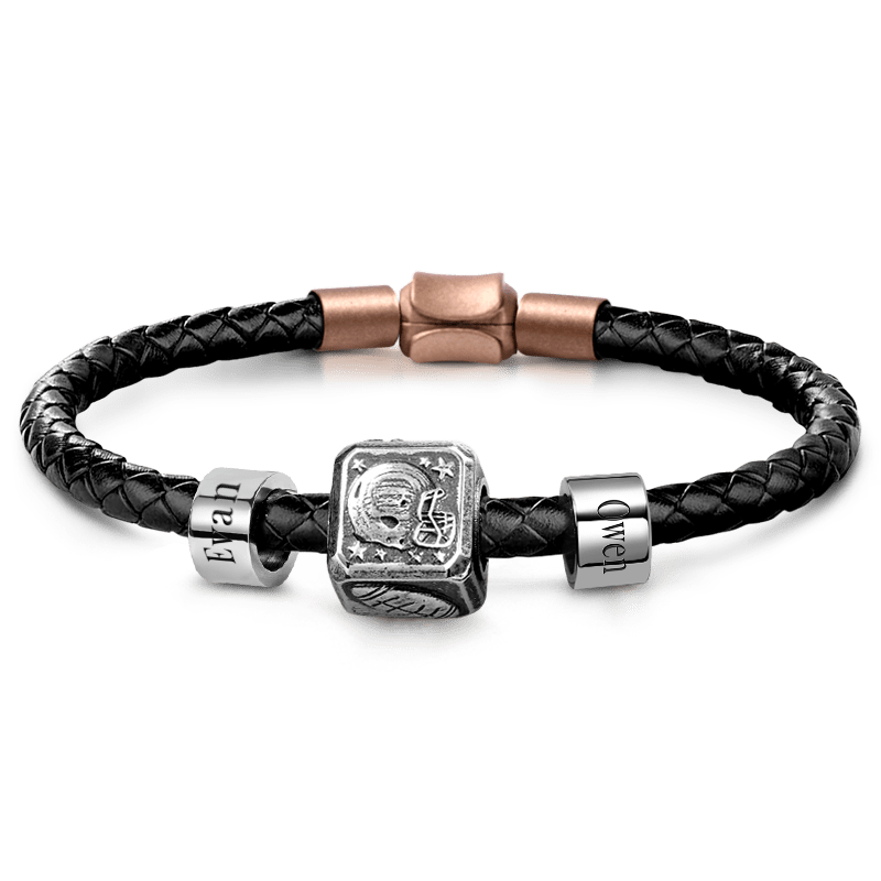 Football & Customized Charms Bracelet image number 0