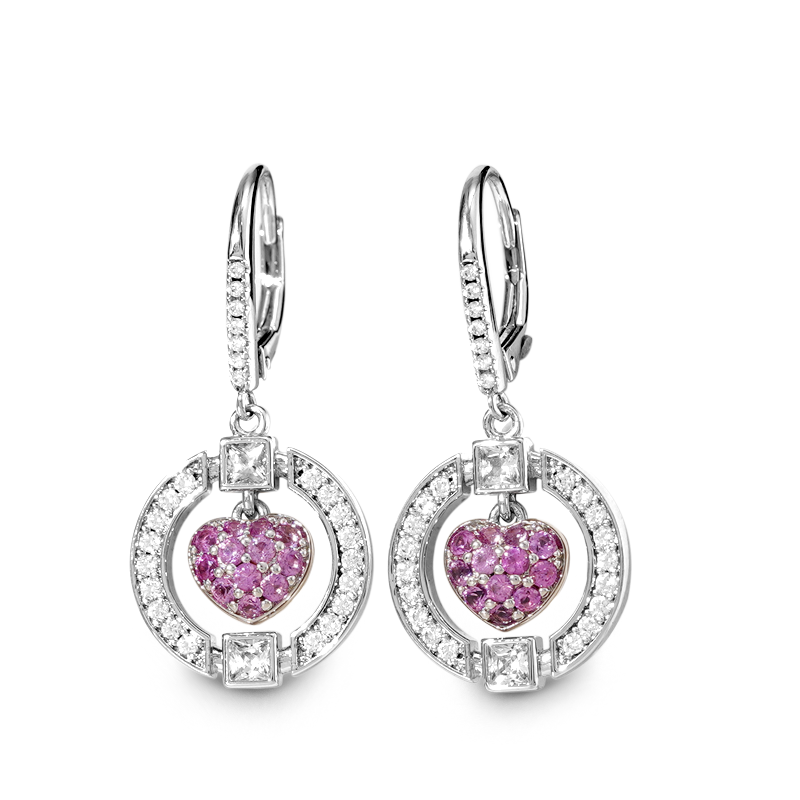 Heart Dangle Earrings image number 0