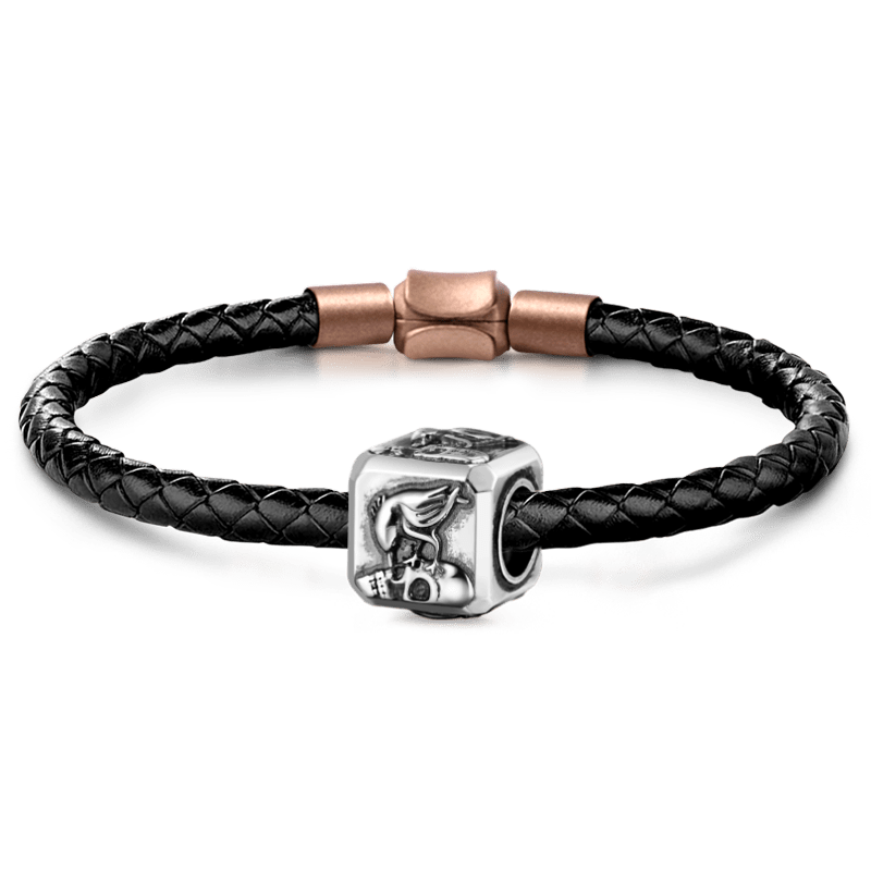 Raven & Skeleton Charm Bracelet image number 0