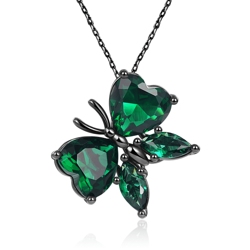 Green Butterfly Necklace image number 0