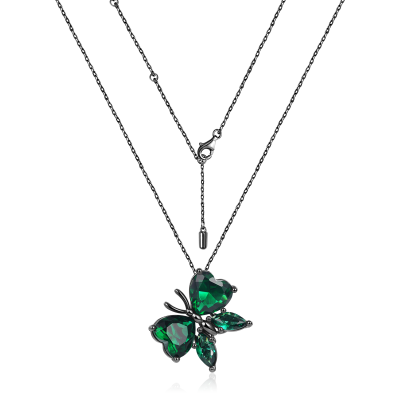 Green Butterfly Necklace image number 1