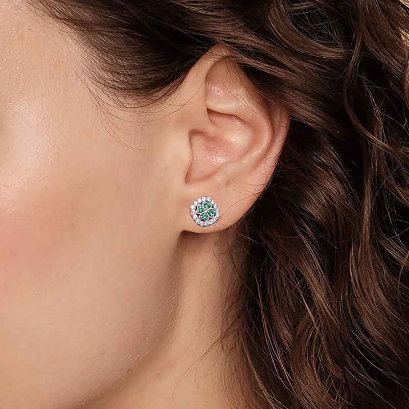Lucky Clover Stud Earrings image number 2