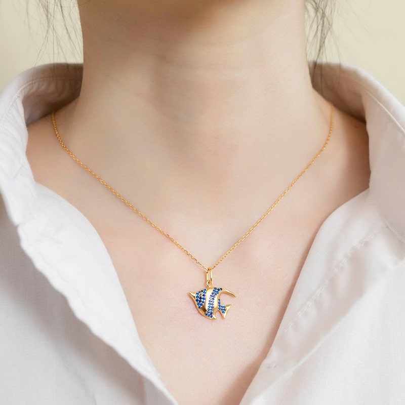 Heniochus Fish Necklace image number 3
