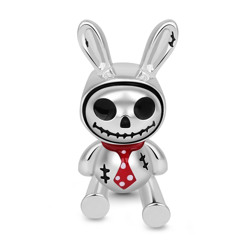 Skeleton Bunny Doll Charm image number 0