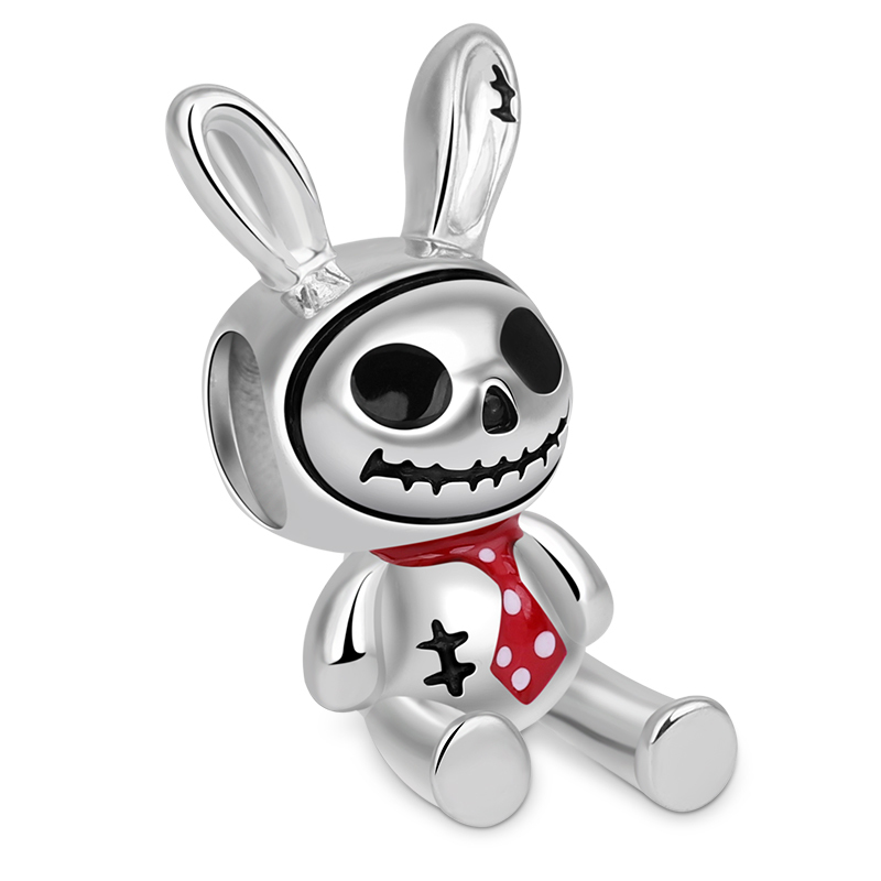 Skeleton Bunny Doll Charm image number 1