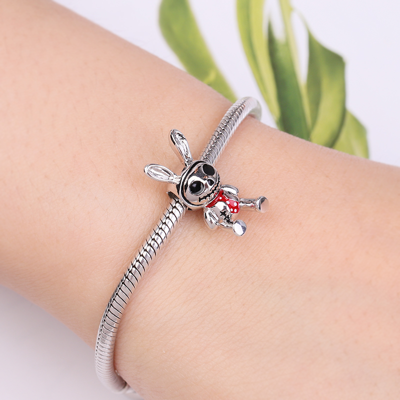 Skeleton Bunny Doll Charm image number 2