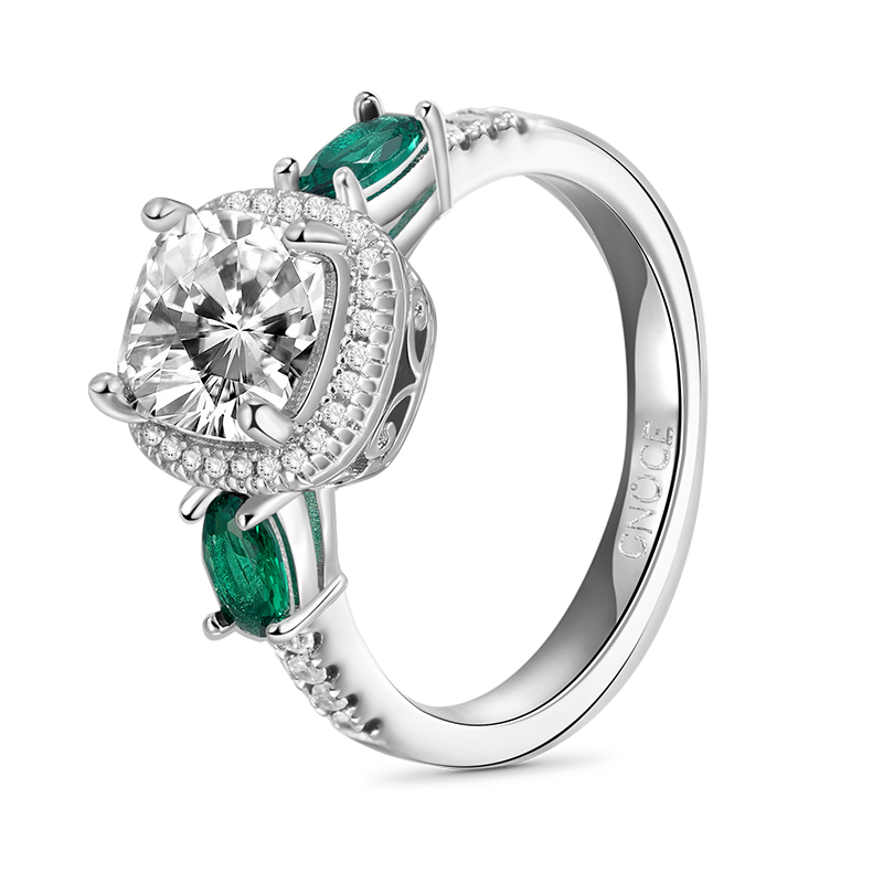 Square-cut Ring Set image number 2