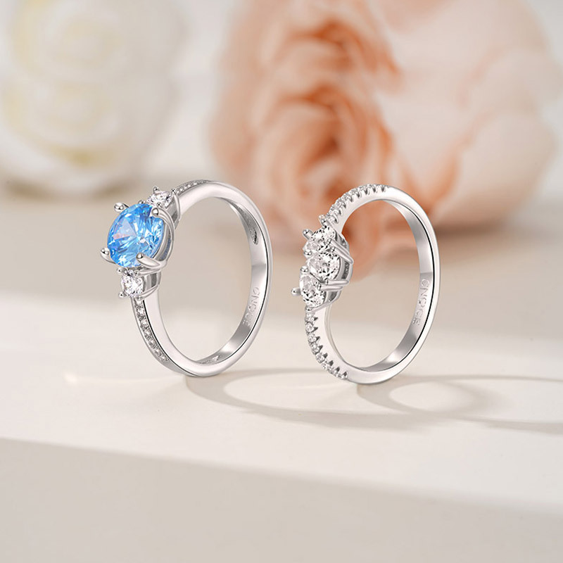 Round Wishbone Ring Set image number 4