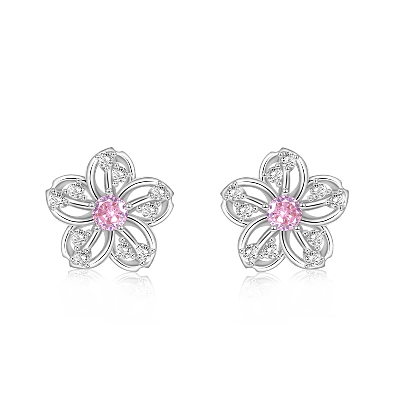 Cherry Blossoms Stud Earrings image number 0