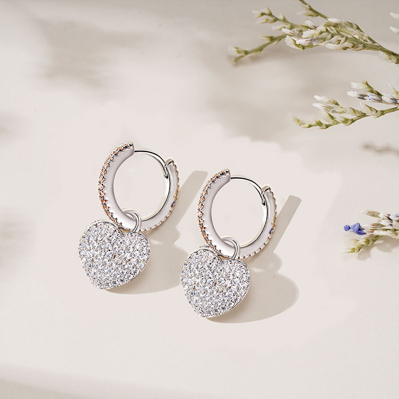 Heart Hoop Earrings image number 1