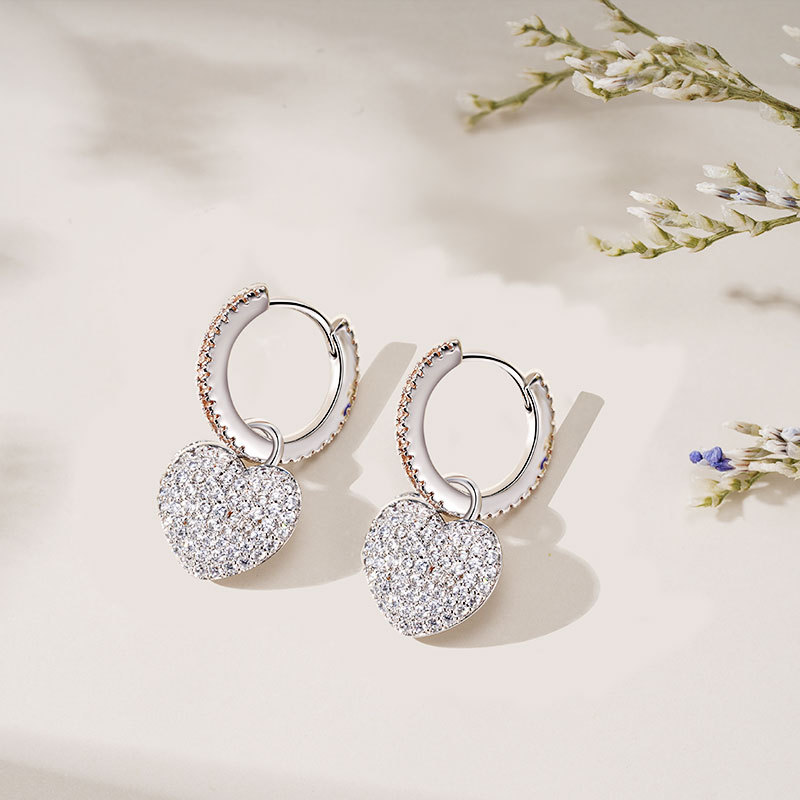 Heart Hoop Earrings image number 1