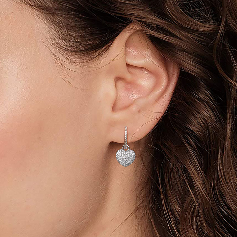 Heart Hoop Earrings image number 2