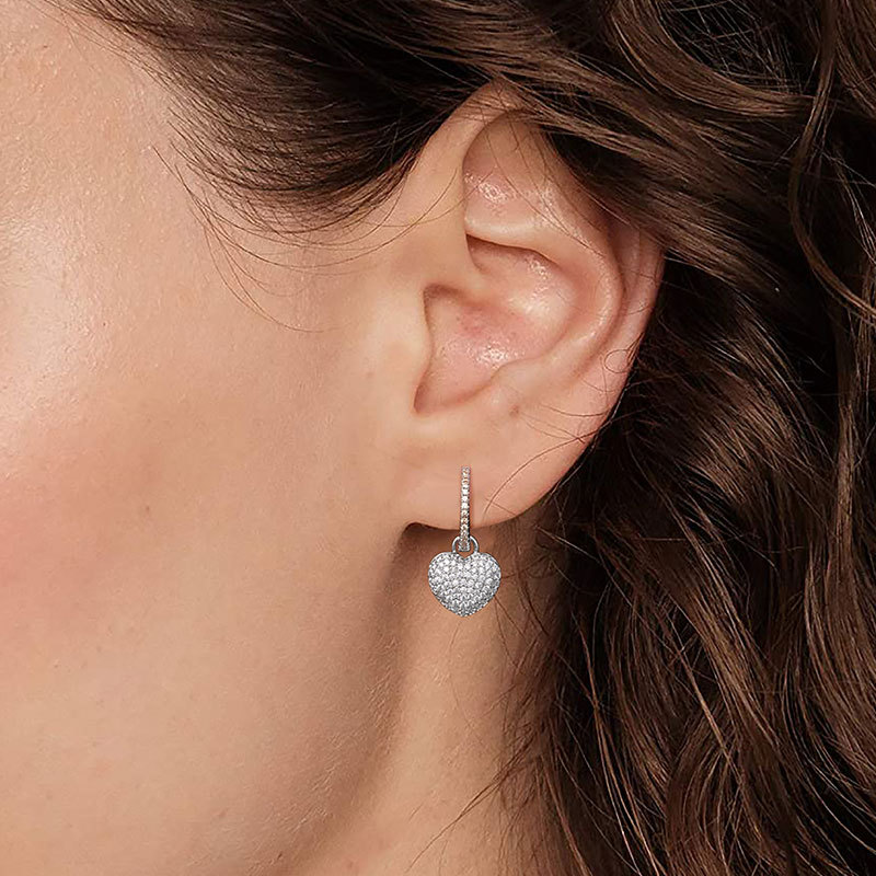 Heart Hoop Earrings image number 2