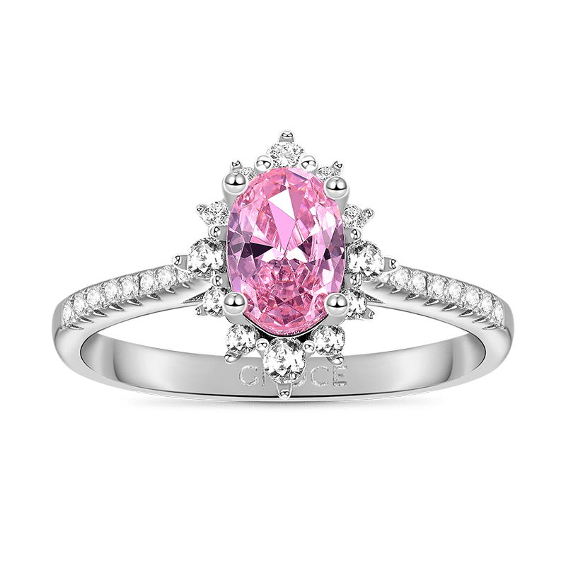 Oval Pink Engagement Ring image number 0