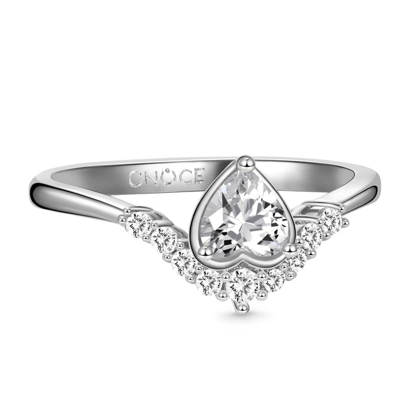 Heart-cut V Ring image number 2