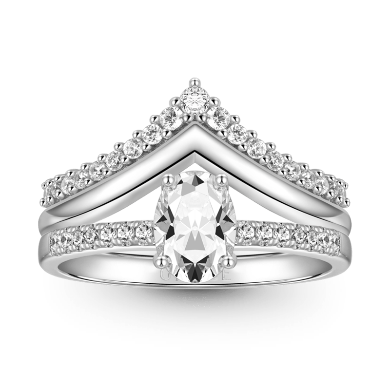 Oval Wishbone Ring Set image number 0