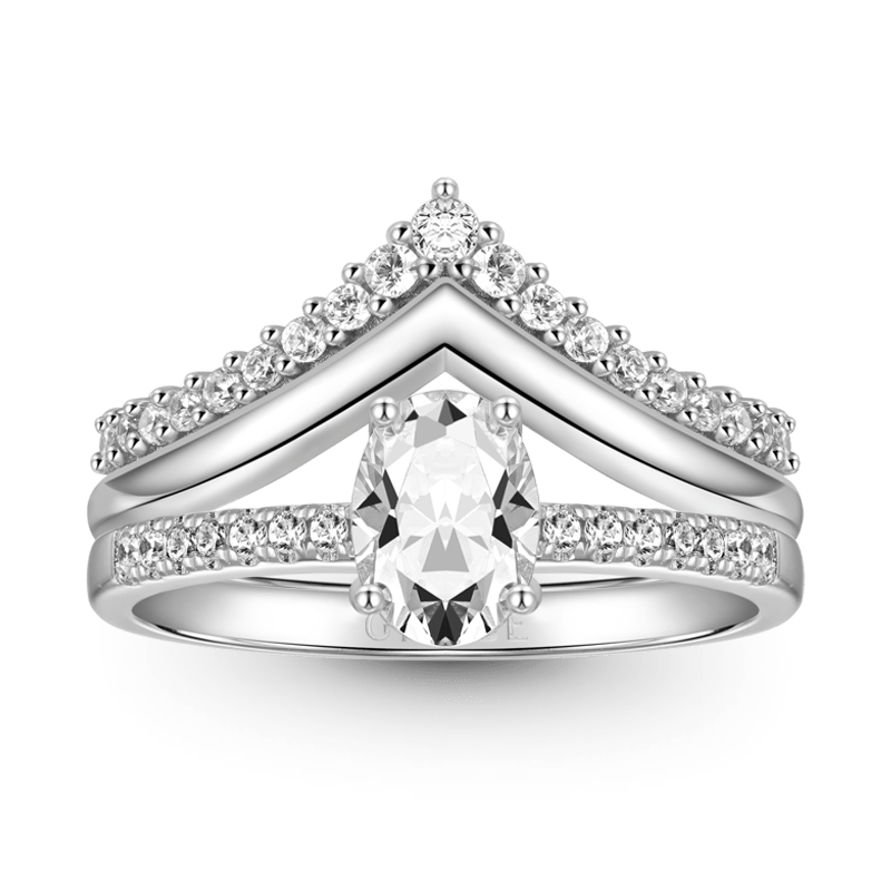 Oval Wishbone Ring Set image number 0