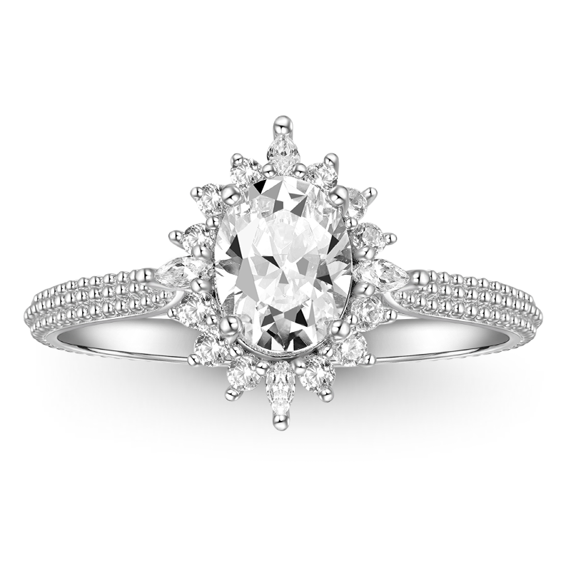 Oval-cut Promise Ring image number 0