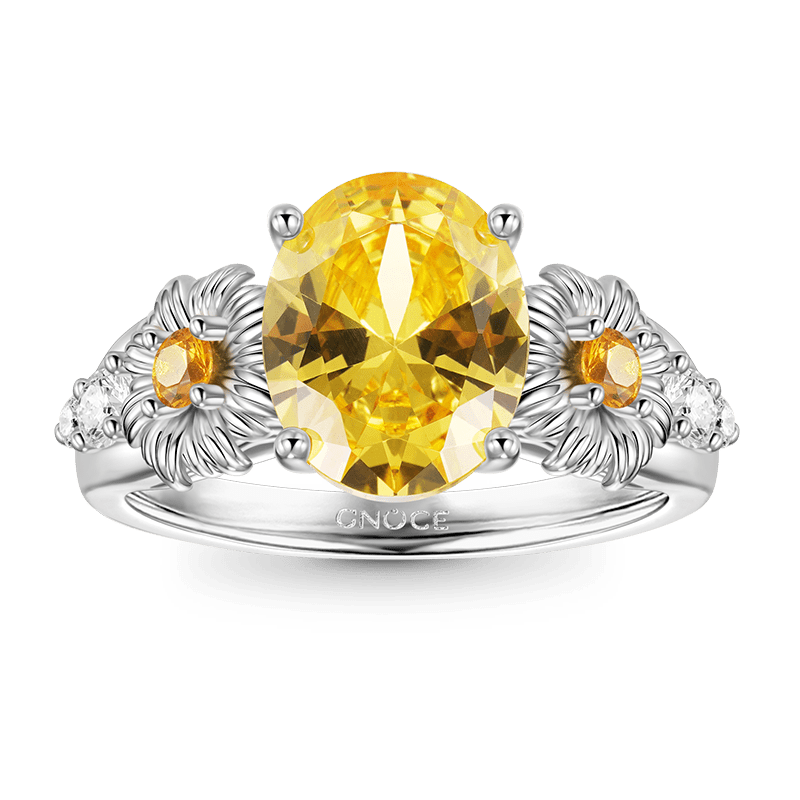 Flower Oval Cut Ring image number 0