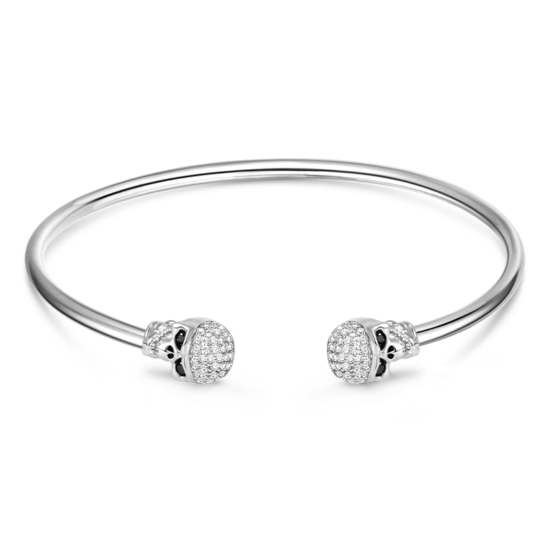Skull Open Bangle image number 0