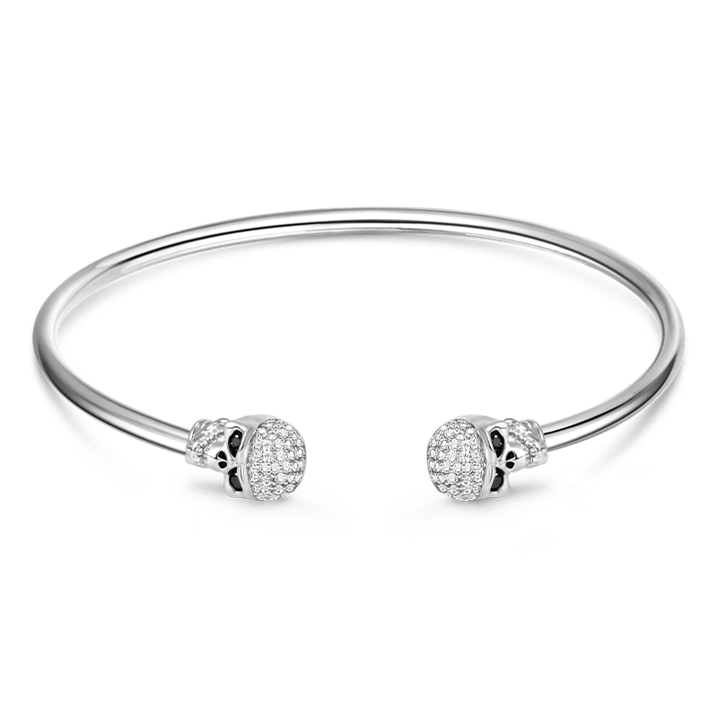 Skull Open Bangle image number 0