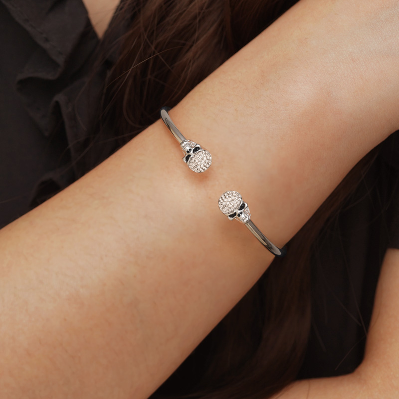 Skull Open Bangle image number 3