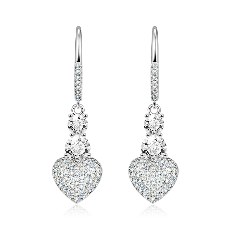 Heart Dangle Earrings image number 0