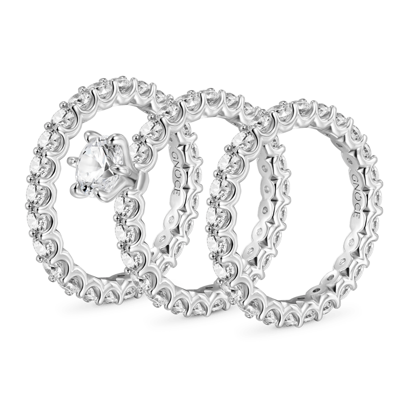 Round Cut Stackable Ring image number 1