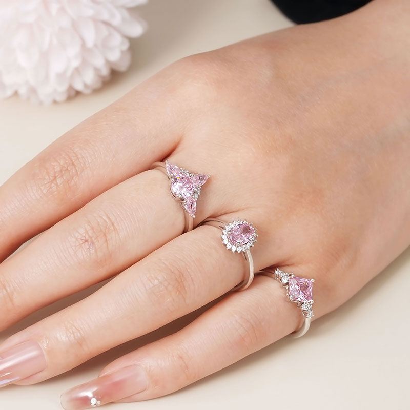 Pink Stackable Ring image number 7