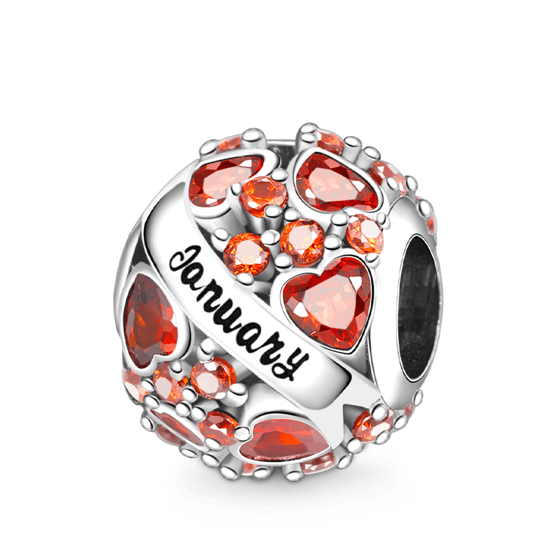 Round Birthstone Charm image number 0