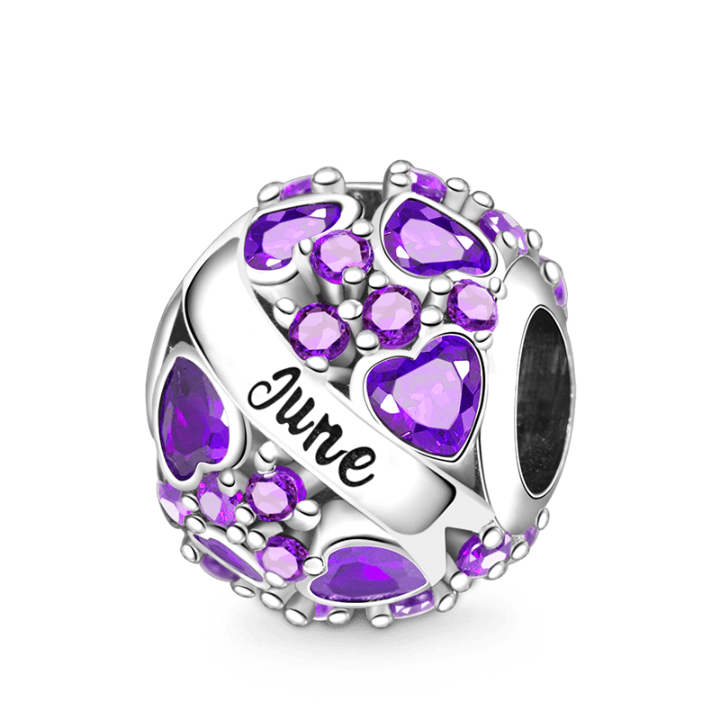 Round Birthstone Charm image number 0