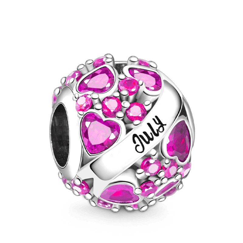 Round Birthstone Charm image number 0