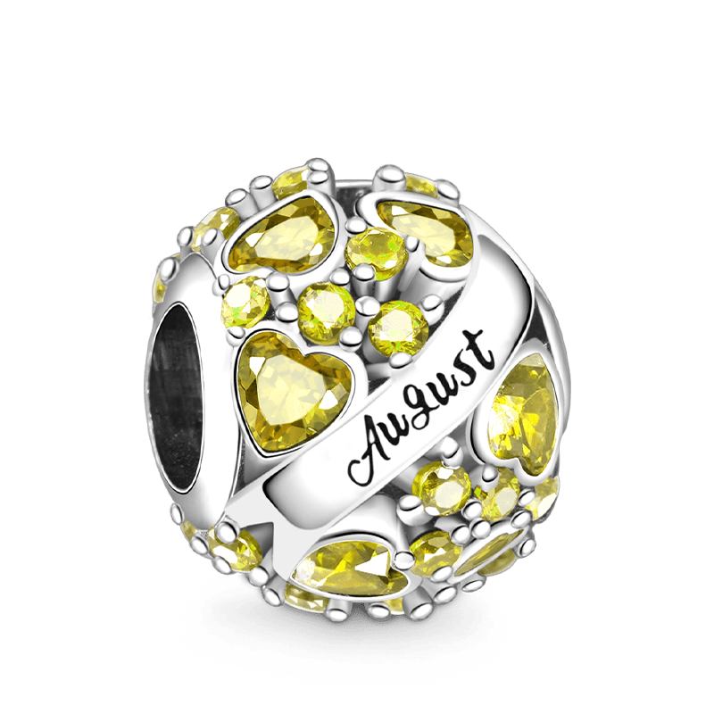 Round Birthstone Charm image number 0