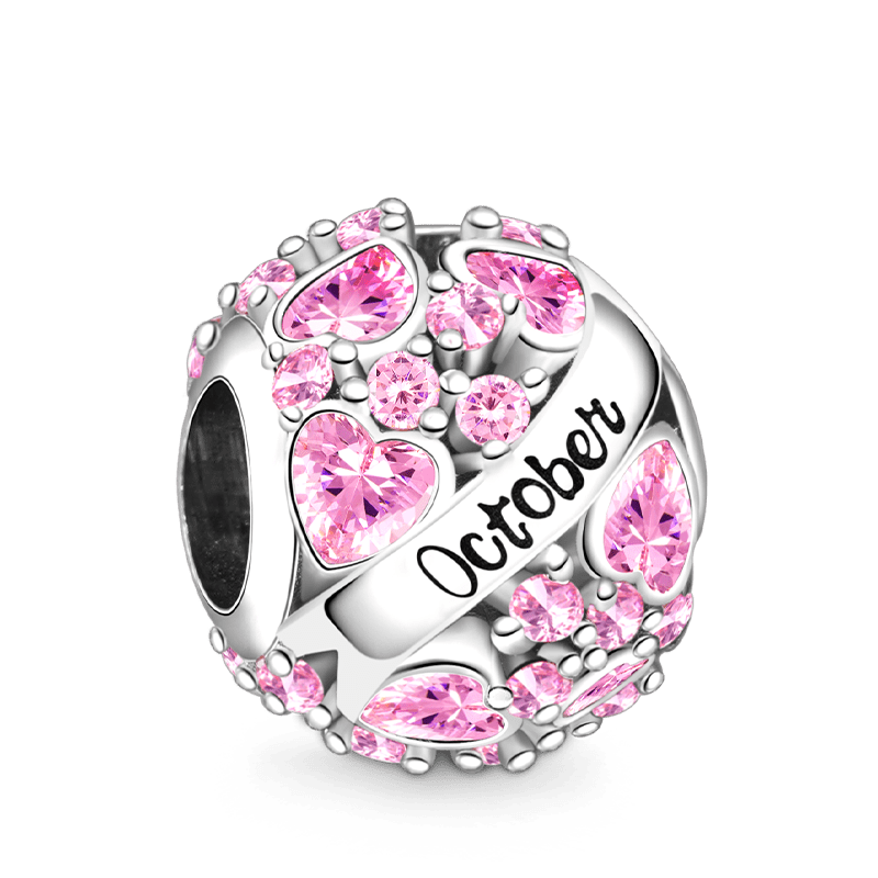 Round Birthstone Charm image number 0