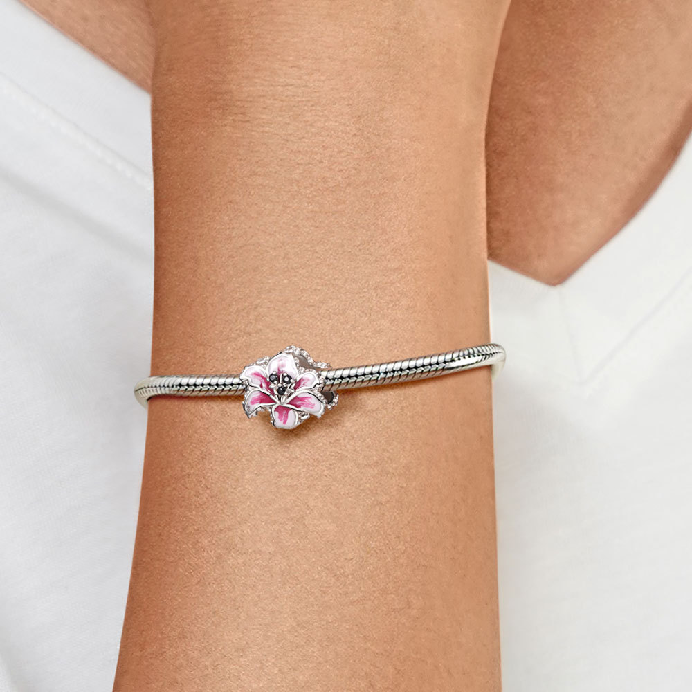 Pink Lily Charm image number 4