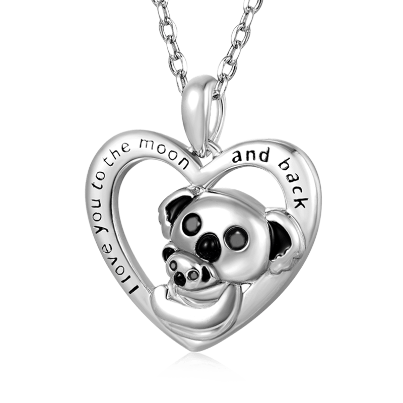 Bear&Baby Heart Necklace image number 0