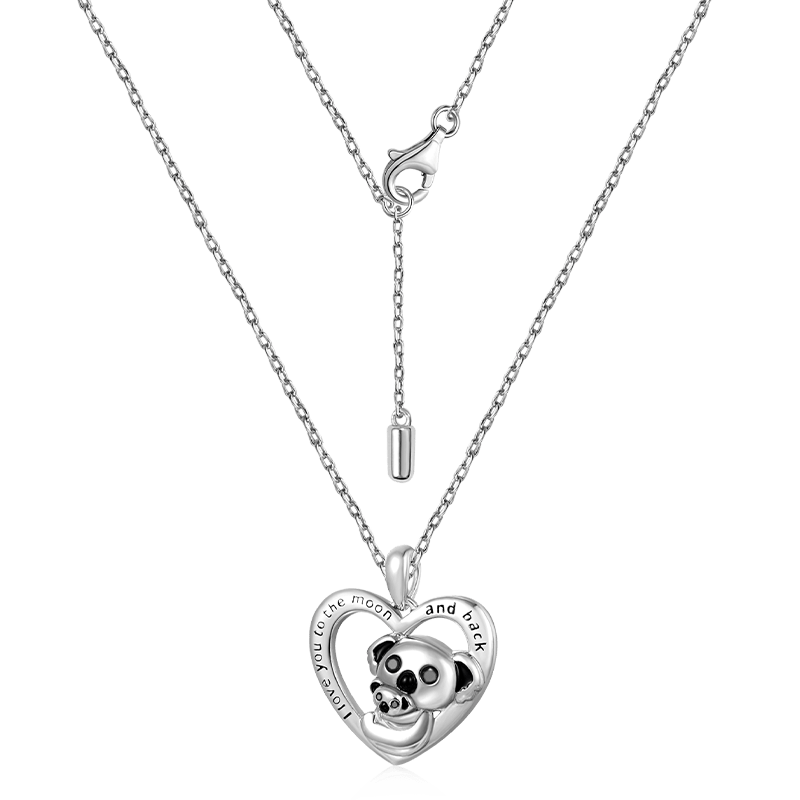 Bear&Baby Heart Necklace image number 1