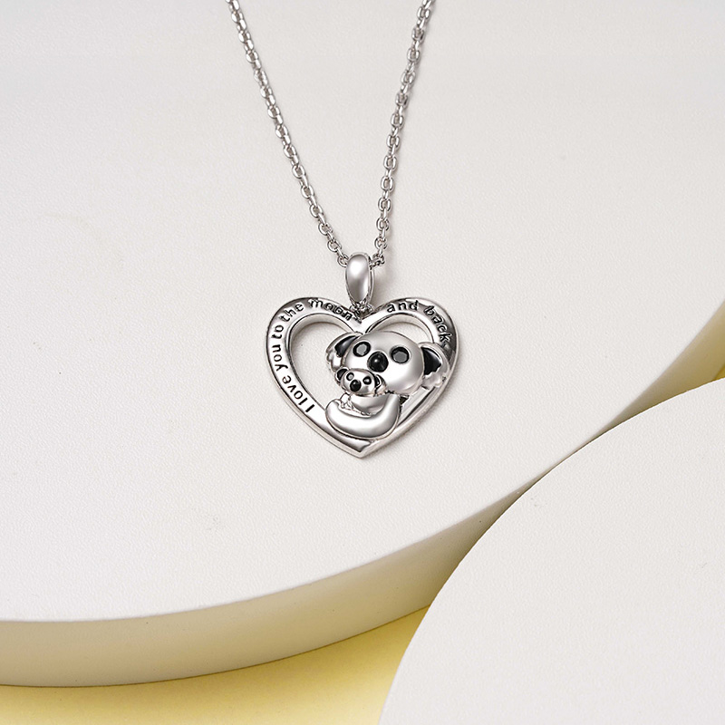 Bear&Baby Heart Necklace image number 2