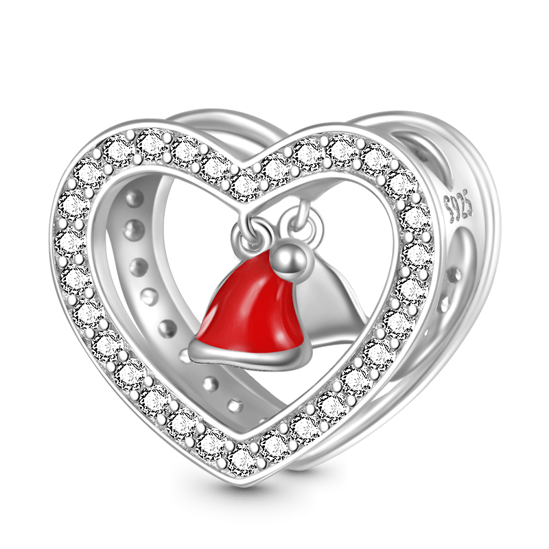 Christmas Hat Heart Charm image number 0