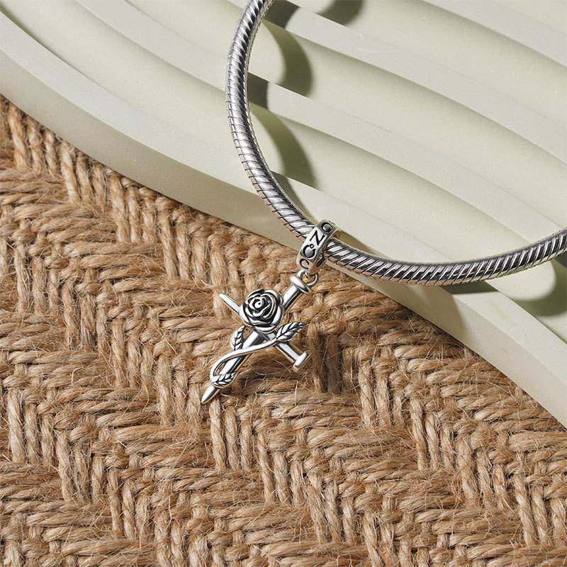 Rose Cross Pendant image number 2