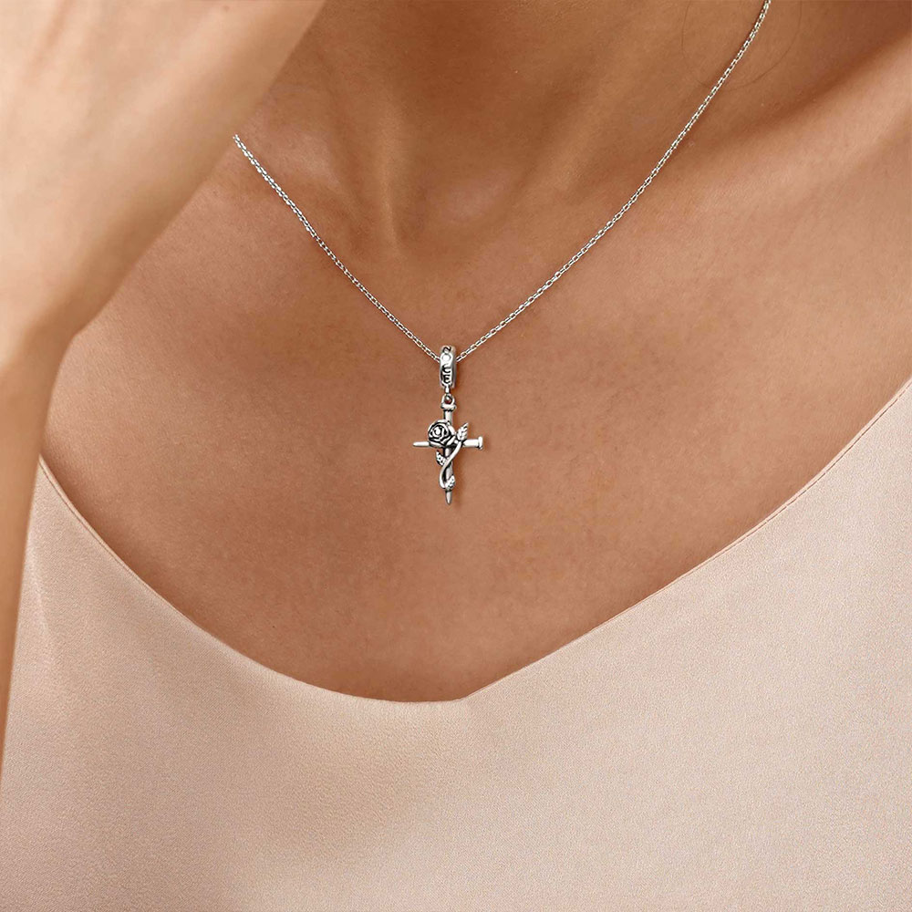 Rose Cross Pendant image number 6
