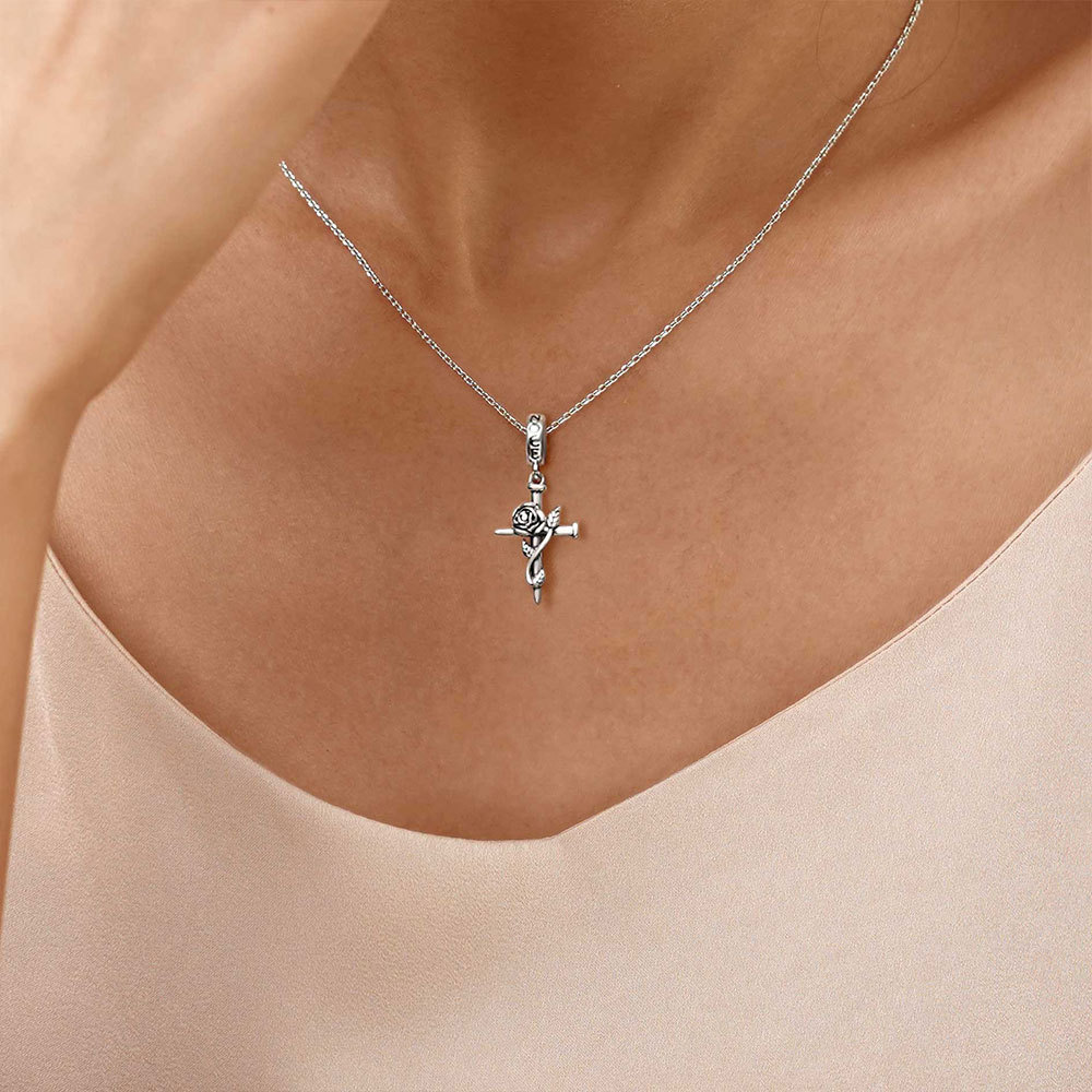 Rose Cross Pendant image number 6